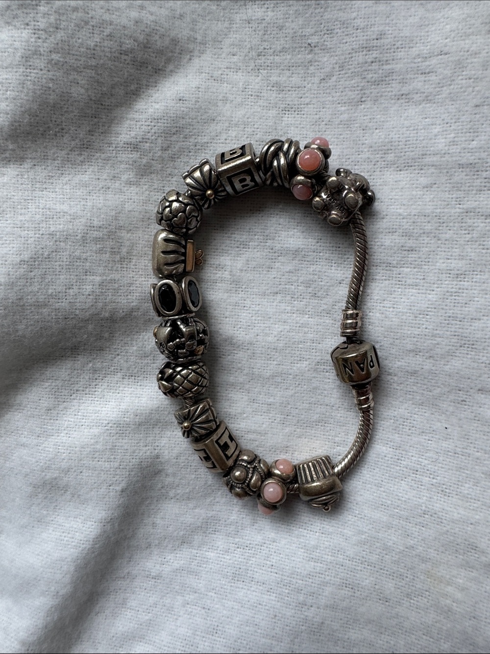 Authentic Pandora Silver Charm Bracelet with charms